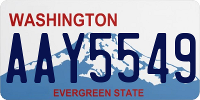 WA license plate AAY5549