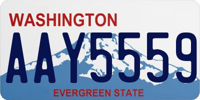 WA license plate AAY5559