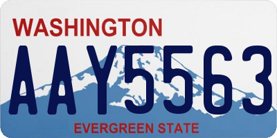 WA license plate AAY5563