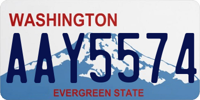 WA license plate AAY5574