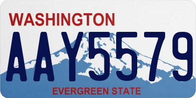WA license plate AAY5579