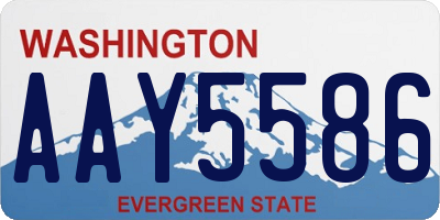 WA license plate AAY5586