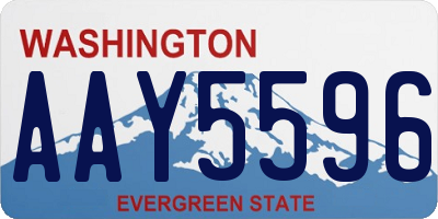 WA license plate AAY5596