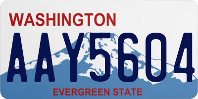 WA license plate AAY5604
