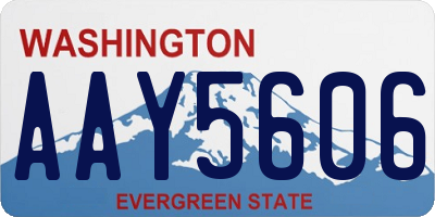 WA license plate AAY5606