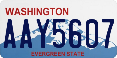WA license plate AAY5607