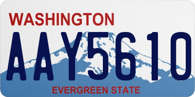 WA license plate AAY5610