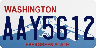 WA license plate AAY5612