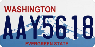 WA license plate AAY5618