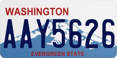 WA license plate AAY5626