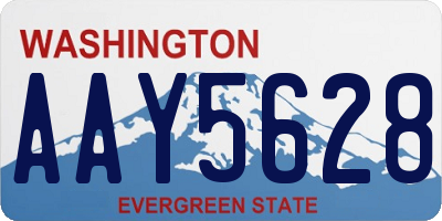 WA license plate AAY5628