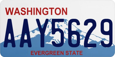 WA license plate AAY5629