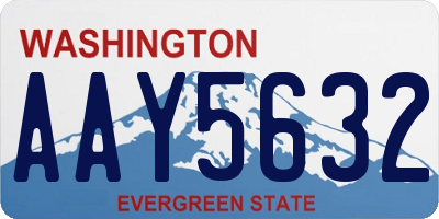 WA license plate AAY5632