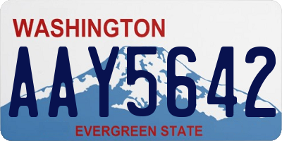 WA license plate AAY5642