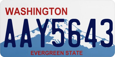 WA license plate AAY5643