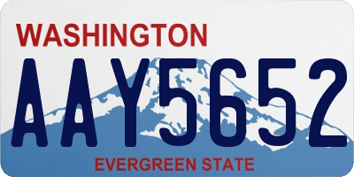 WA license plate AAY5652