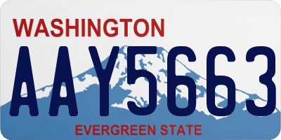WA license plate AAY5663
