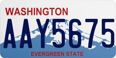 WA license plate AAY5675