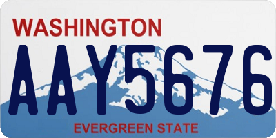 WA license plate AAY5676