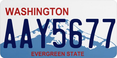 WA license plate AAY5677