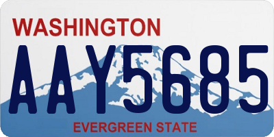 WA license plate AAY5685