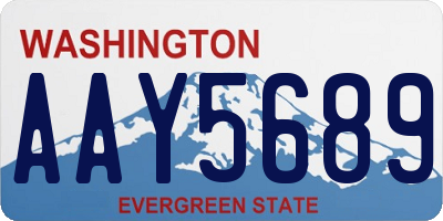 WA license plate AAY5689