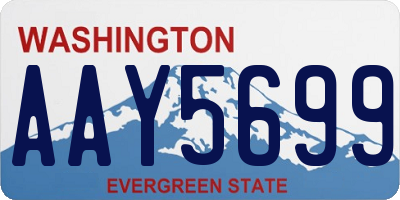 WA license plate AAY5699