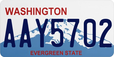 WA license plate AAY5702