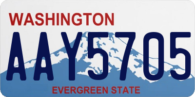 WA license plate AAY5705