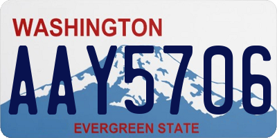 WA license plate AAY5706