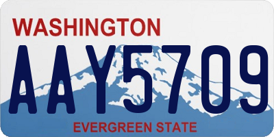 WA license plate AAY5709