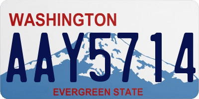 WA license plate AAY5714