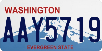 WA license plate AAY5719