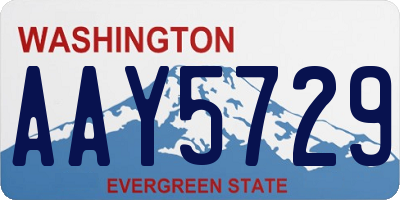 WA license plate AAY5729