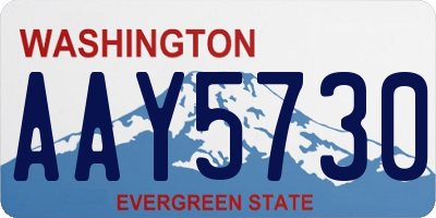 WA license plate AAY5730
