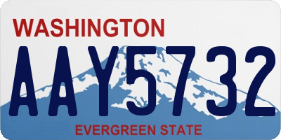 WA license plate AAY5732