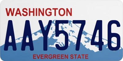 WA license plate AAY5746