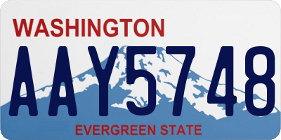 WA license plate AAY5748
