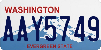 WA license plate AAY5749