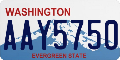 WA license plate AAY5750
