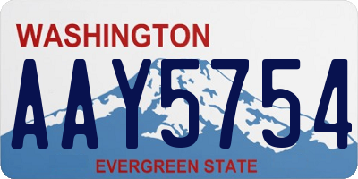 WA license plate AAY5754