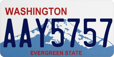 WA license plate AAY5757