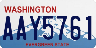 WA license plate AAY5761