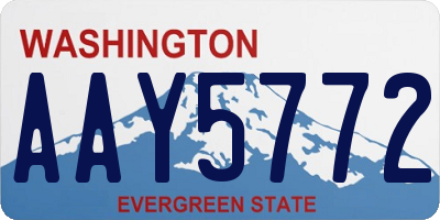 WA license plate AAY5772