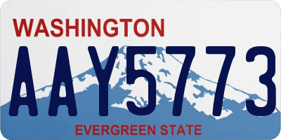 WA license plate AAY5773