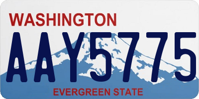 WA license plate AAY5775