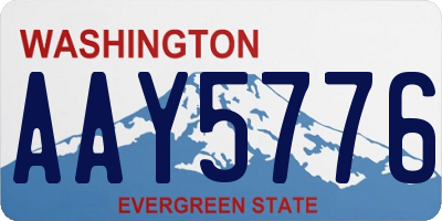 WA license plate AAY5776