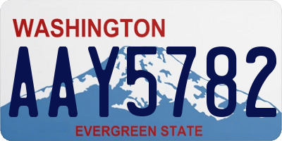 WA license plate AAY5782