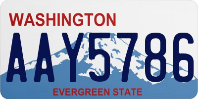 WA license plate AAY5786