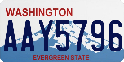 WA license plate AAY5796